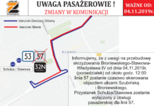 Zmiany w kursowaniu autobusów linii 57 zmiany zdmikp