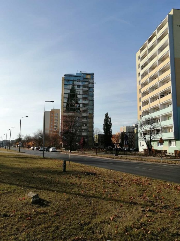 Ekomural na Błoniu - Szubińska 22.