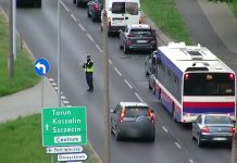 Policyjny dron nad Szubińską Policyjny dron nad Szubińską