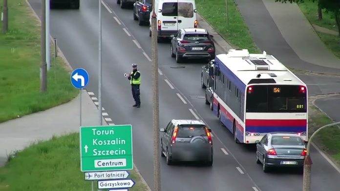 Policyjny dron nad Szubińską