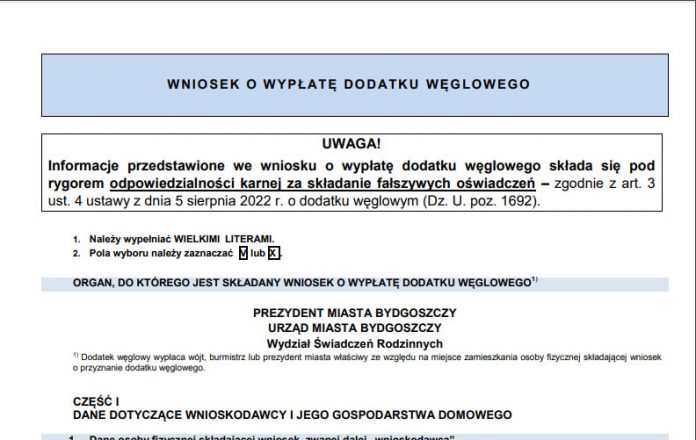 Wnioski o dodatek węglowy 2022 Wnioski o dodatek węglowy 2022