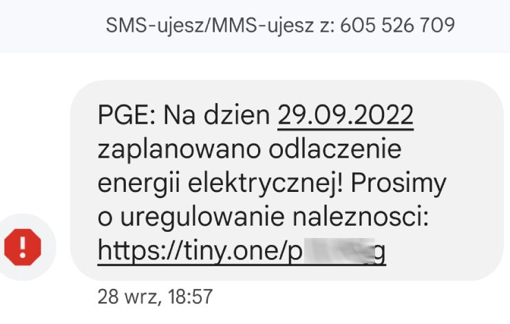 SMS dotyczący prośby o uregulowanie należności / mat. własny SMS dotyczący prośby o uregulowanie należności / mat. własny