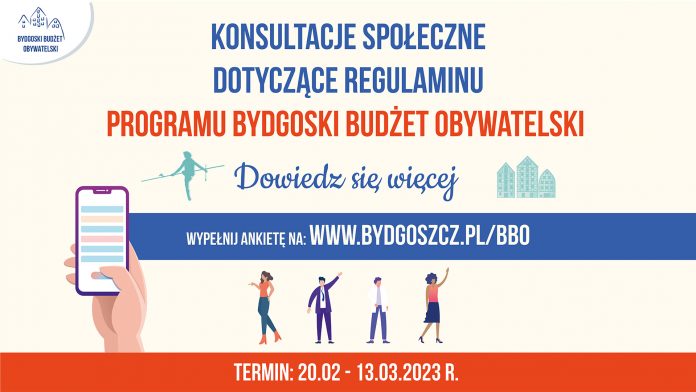Miasto konsultuje z mieszkańcami zasady Bydgoskiego Budżetu Obywatelskiego