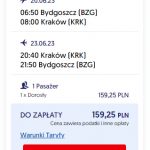 Koszt Lotu z Bydgoszczy do Krakowa oraz z Krakowa do Bydgoszczy przy opcji lotu w obie strony.