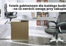 Fotele gabinetowe dla każdego budżetu – na co zwrócić uwagę przy zakupie? Fotele gabinetowe