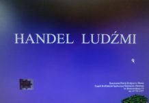 Handel ludźmi – kolejne spotkania z młodzieżą Slajd tytułowy "Handel ludźmi" / mat. KMP Bydgoszcz