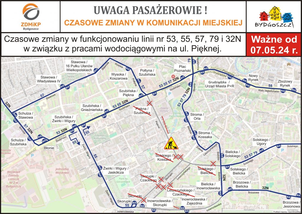 Zmiany na liniach 53 i 57 2