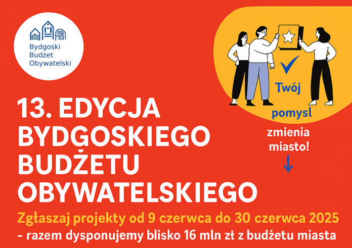 13. edycji Bydgoskiego Budżetu Obywatelskiego
