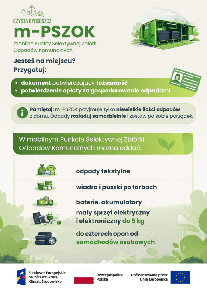 Mobilny PSZOK w Bydgoszczy | Stawowa 53 | 18 kwietnia 2026 – Harmonogram i co oddać 1
